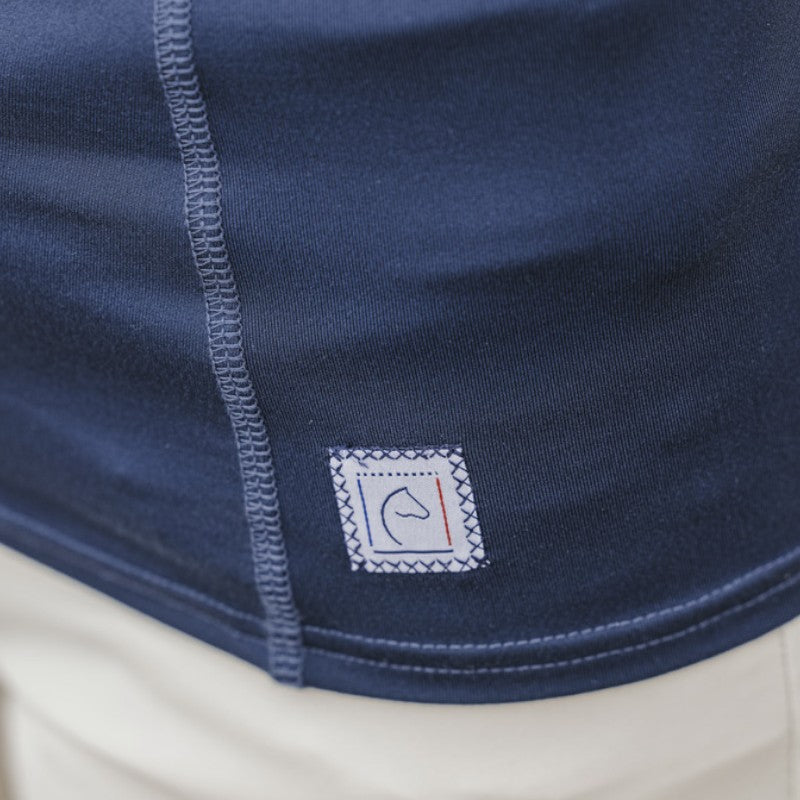 Equithème - Polo manches courtes femme Agathe marine