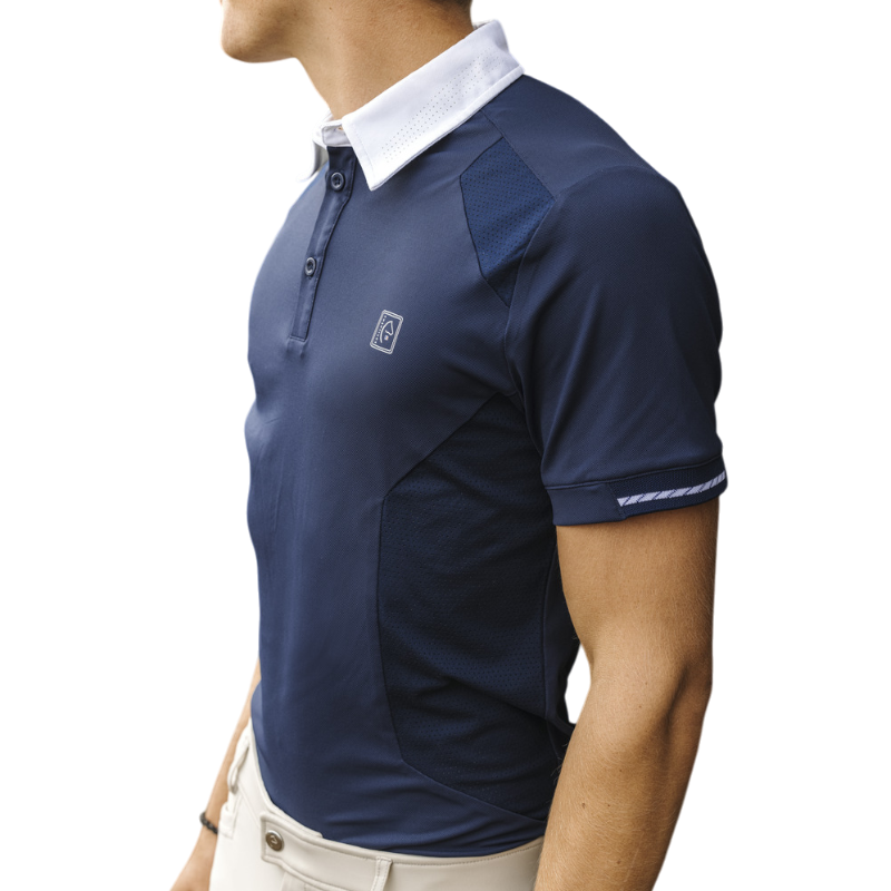 Equithème - Polo manches courtes homme Victor marine