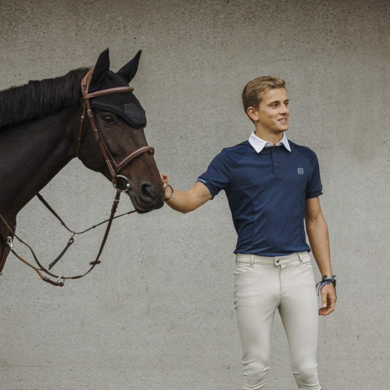 Equithème - Polo manches courtes homme Victor marine