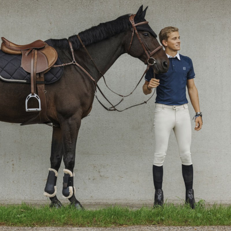 Equithème - Polo manches courtes homme Victor marine