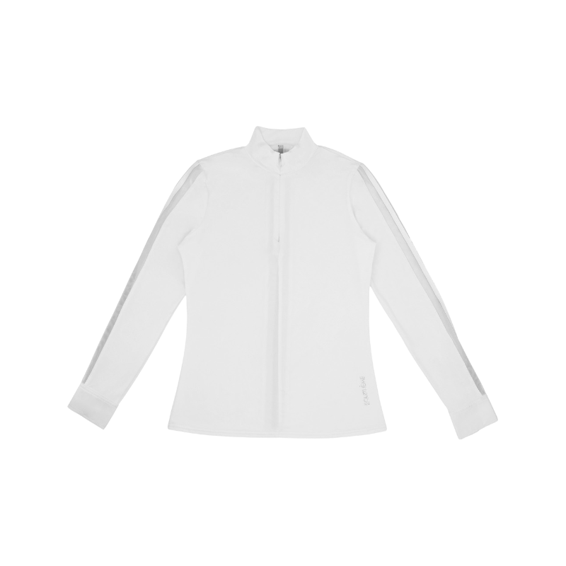 Equithème - Polo manches longues femme Estoril blanc