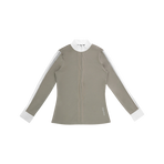 Equithème - Dames polo lange mouwen Estoril taupe | - Ohlala