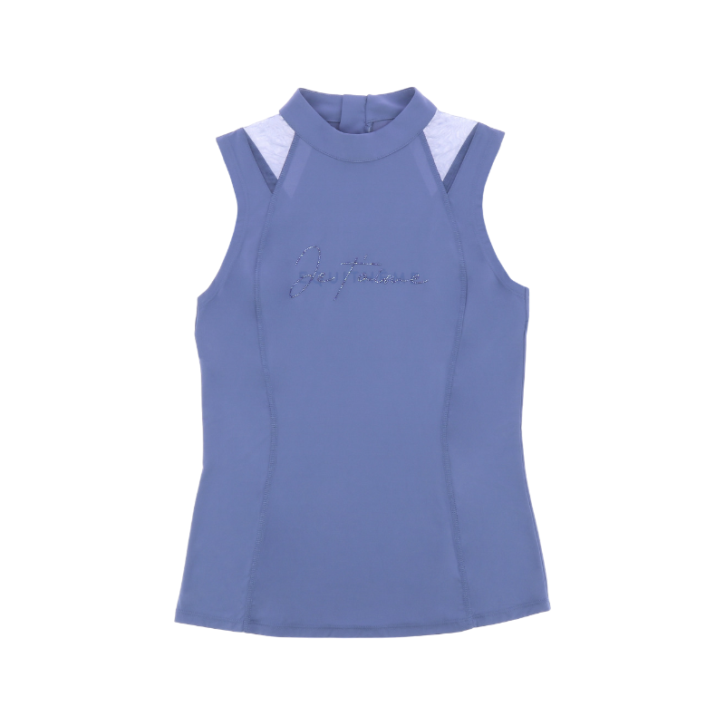 Equithème - Polo sans manches femme Alba Je t'aime violet