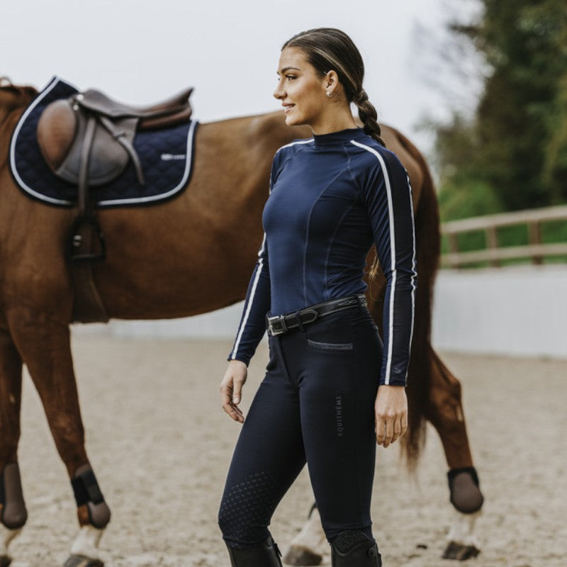 Equithème - T-shirt manches longues femme Melodie marine