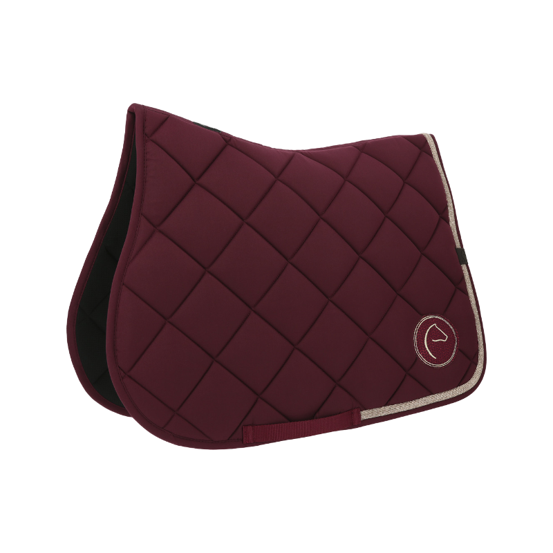 Equithème - Tapis de selle Badge 2.0 bordeaux