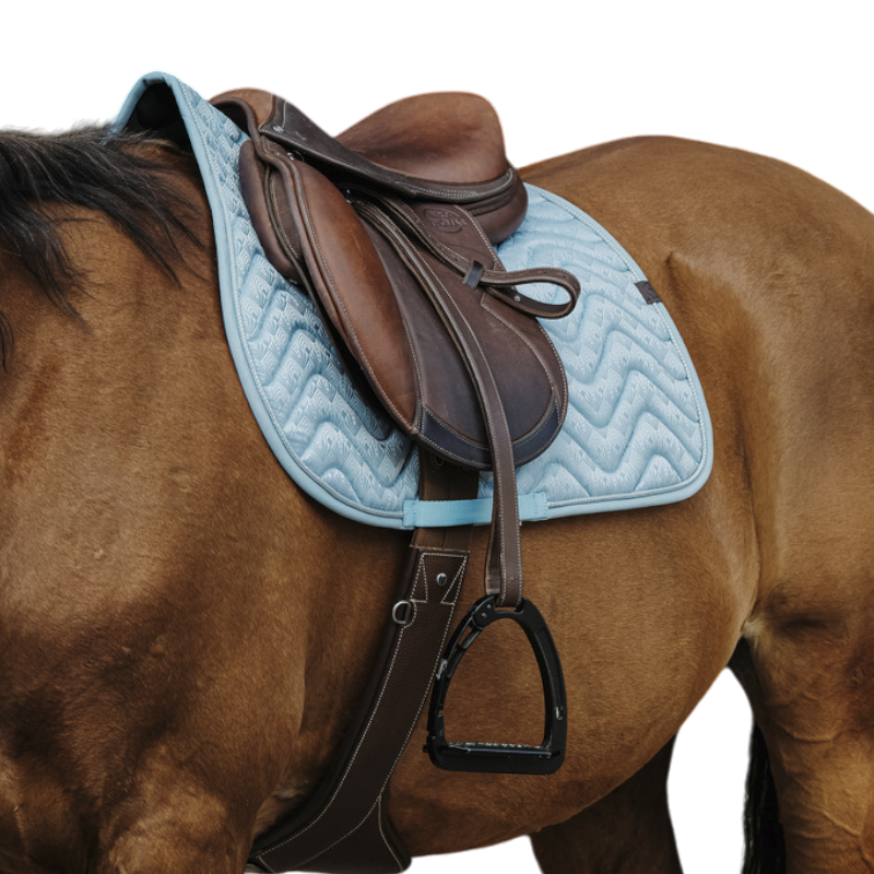Equithème - Tapis de selle Brocard bleu ciel