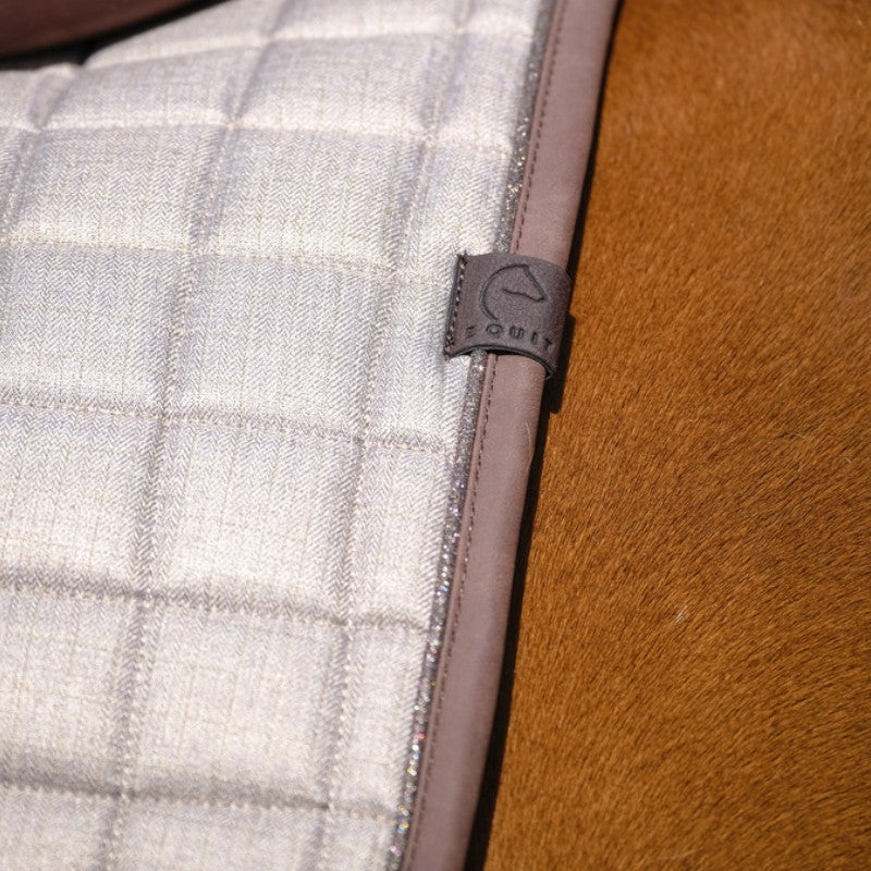 Equithème - Tapis de selle Chic marron