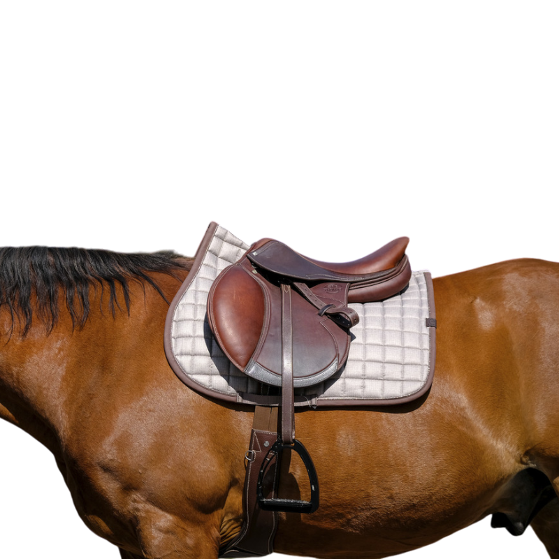 Equithème - Tapis de selle Chic marron