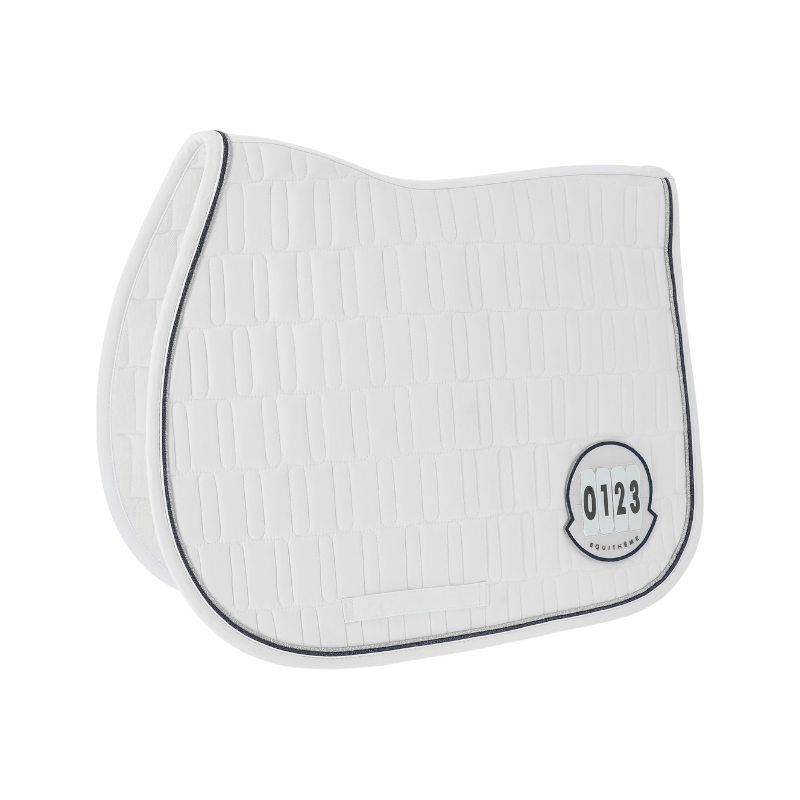 Equithème - Tapis de selle Compet Je t'aime blanc