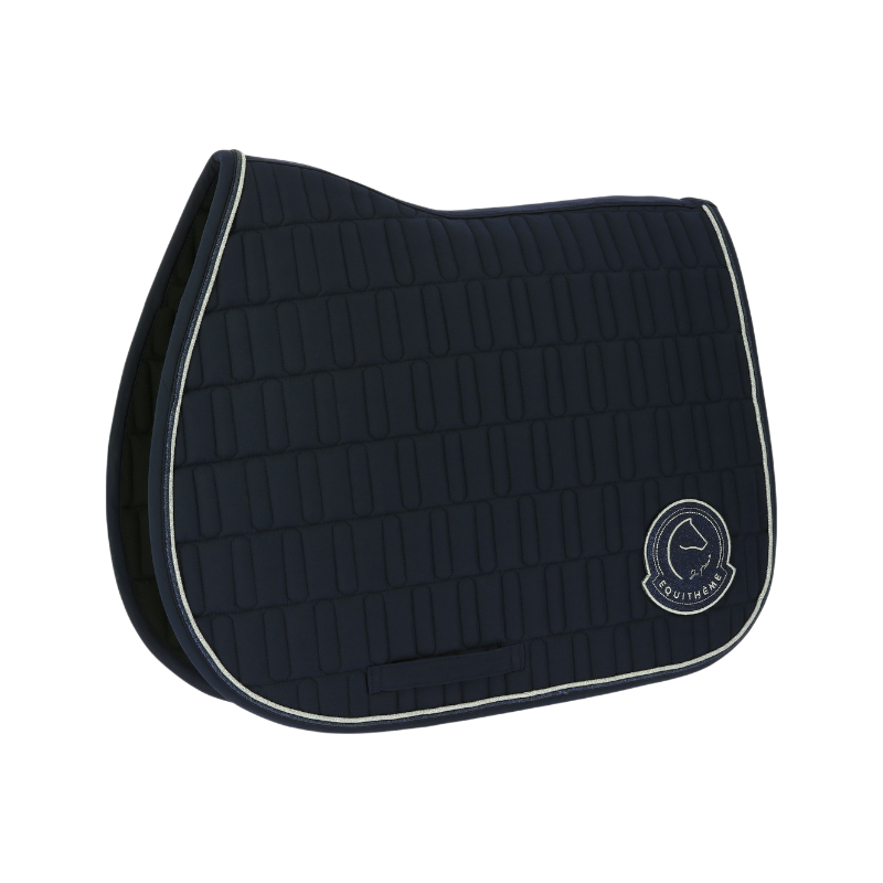 Equithème - Tapis de selle Compet Je t'aime marine