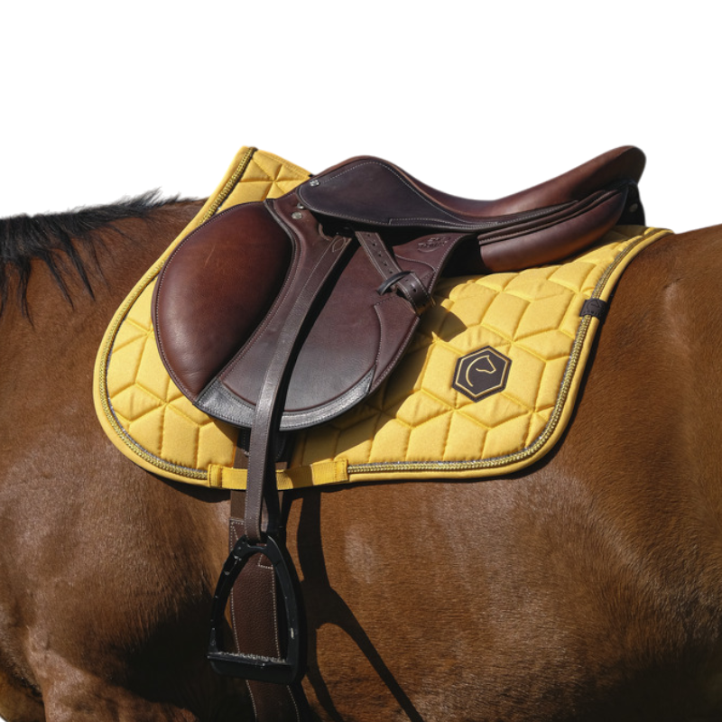 Equithème - Tapis de selle Hexalight jaune