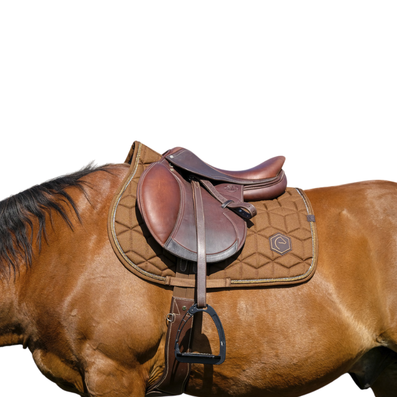 Equithème - Tapis de selle Hexalight marron