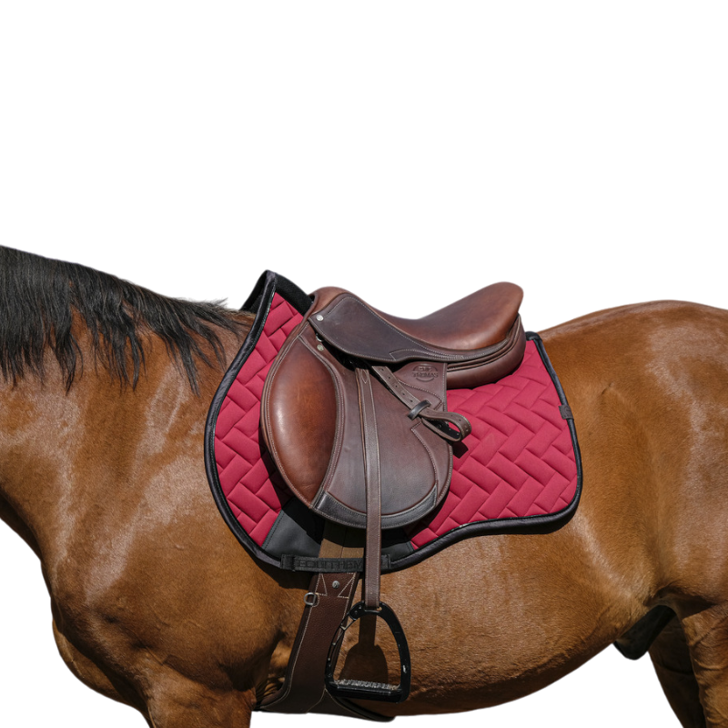 Equithème - Tapis de selle Impulsion bordeaux