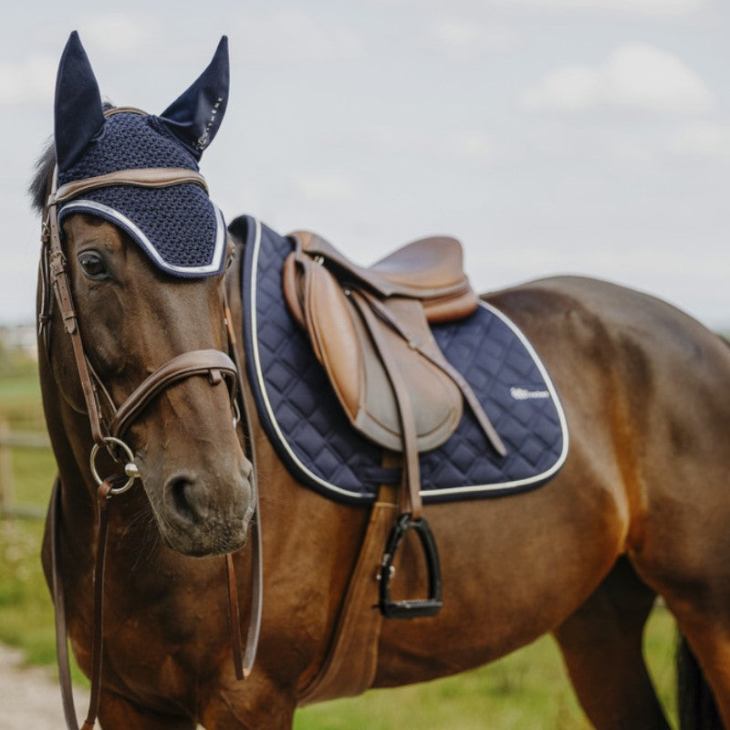 Equithème - Tapis de selle Mirror Je t'aime marine