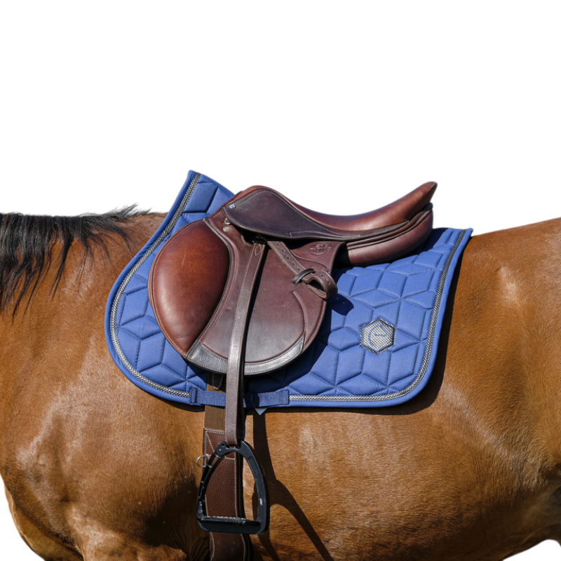 Equithème - Tapis de selle Softhex bleu petrole