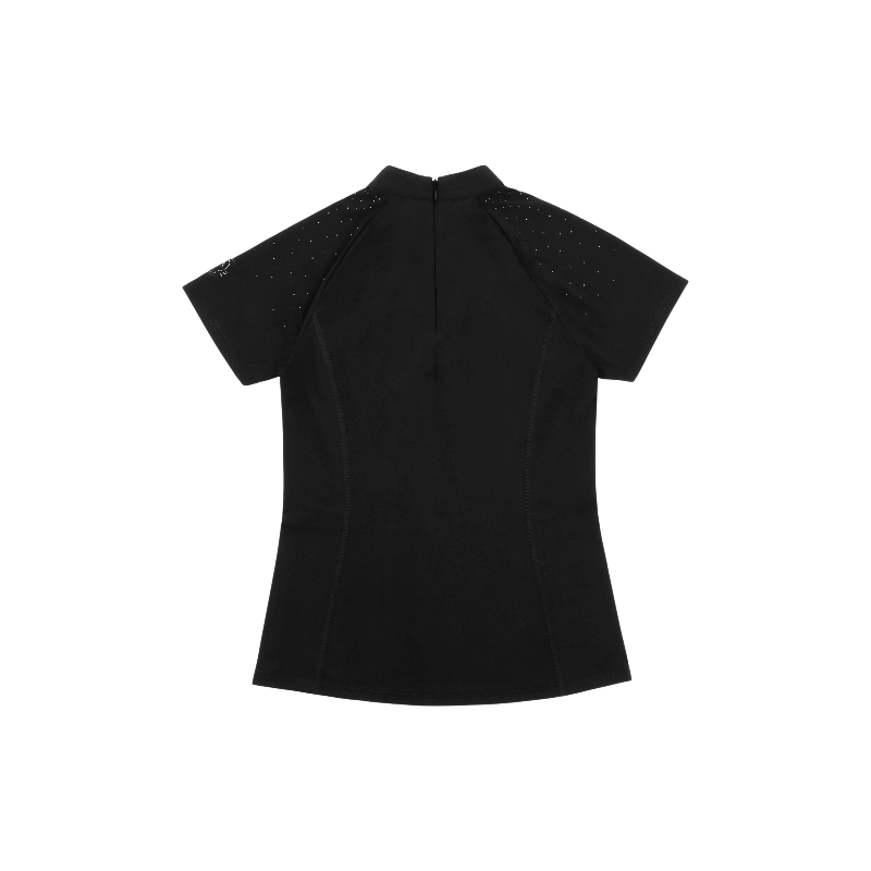 Equithème - Dames poloshirt korte mouwen Claudia Je t'aime mauve