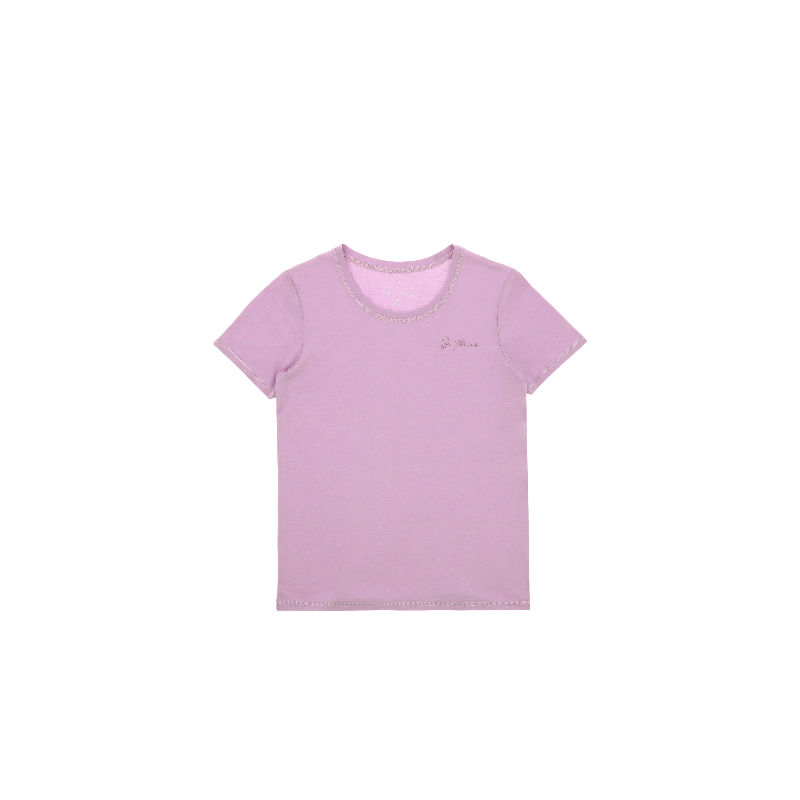 Equithème - Junior T-shirt met korte mouwen Bonnie Je t'aime Mauve