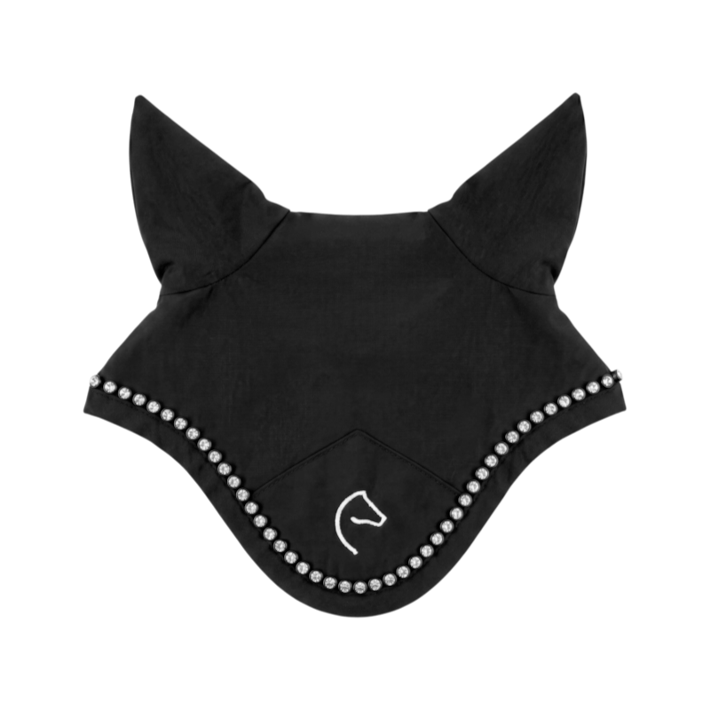 Equithème - Bonnet pour mini poney noir glitter