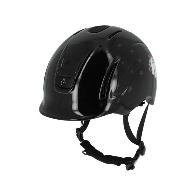 Equithème - Casque d'équitation enfant EK Pady licorne noir