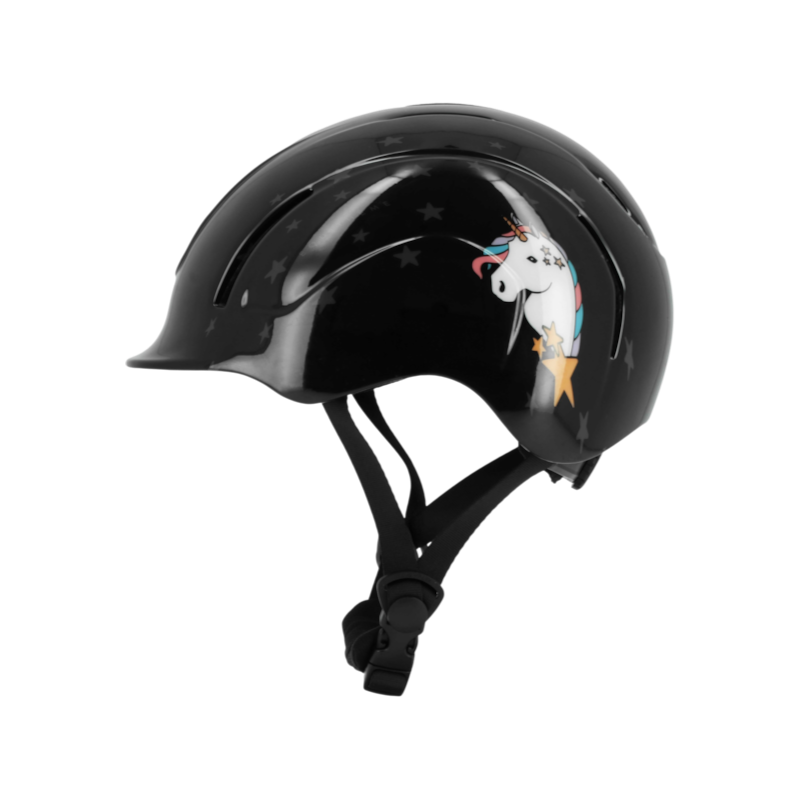 Equithème - Casque d'équitation enfant EK Pady licorne noir
