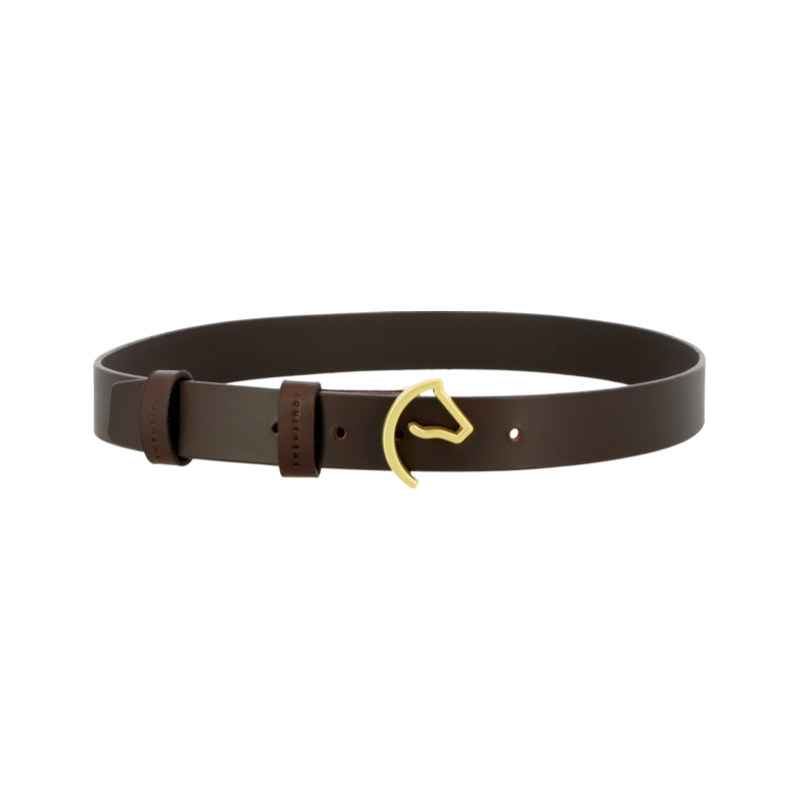 Equithème - Ceinture cuir EK-Horse havane