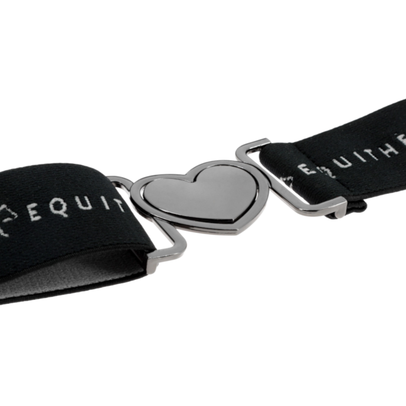 Equithème - Ceinture élastique EK-Coeur Je T'aime noir