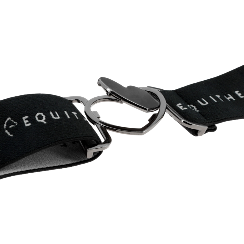 Equithème - Ceinture élastique EK-Coeur Je T'aime noir
