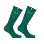 Equithème - Chaussette d'équitation Rose Je t'aime bleu canard