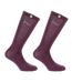 Equithème - Chaussette d'équitation Rose Je t'aime prune