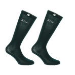 Equithème - Chaussette d'équitation Rose Je t'aime vert foncé