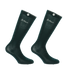 Equithème - Chaussette d'équitation Rose Je t'aime vert foncé