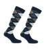 Equithème - Chaussettes d'équitation Argyle marine/ bleu ciel/ gris