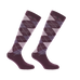 Equithème - Chaussettes d'équitation Argyle prune/ lilas