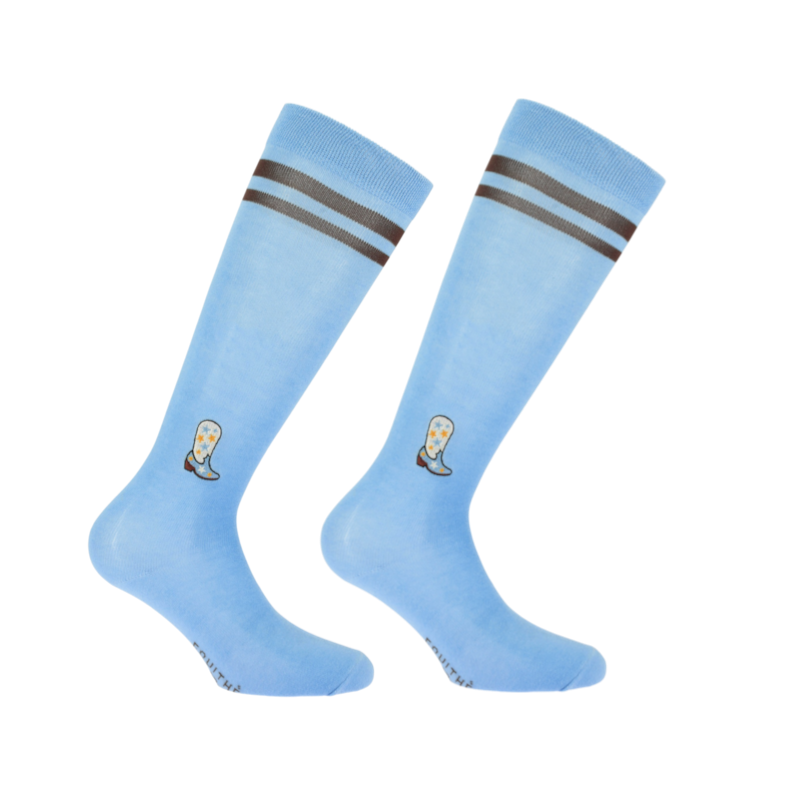 Equithème - Chaussettes d'équitation Nikita bleu ciel