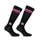 Equithème - Chaussettes d'équitation Nikita noir/ rose