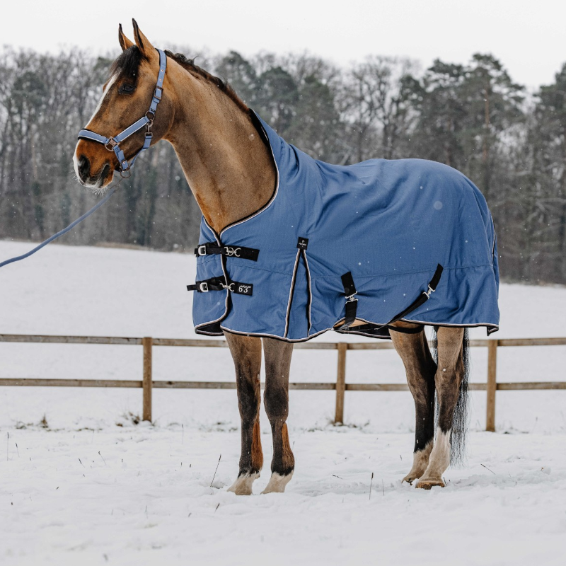 Equithème - Couverture d'extérieur Tyrex Aisance 1200D high neck cobalt 150g