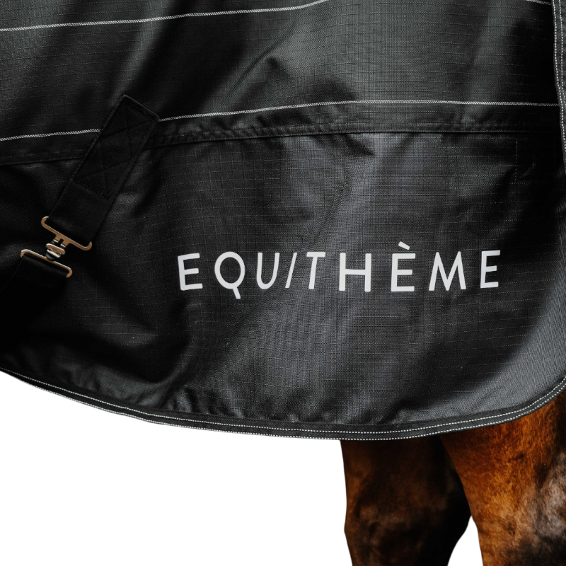 Equithème - Couverture d'extérieur Tyrex Lumin 600D noir 100g