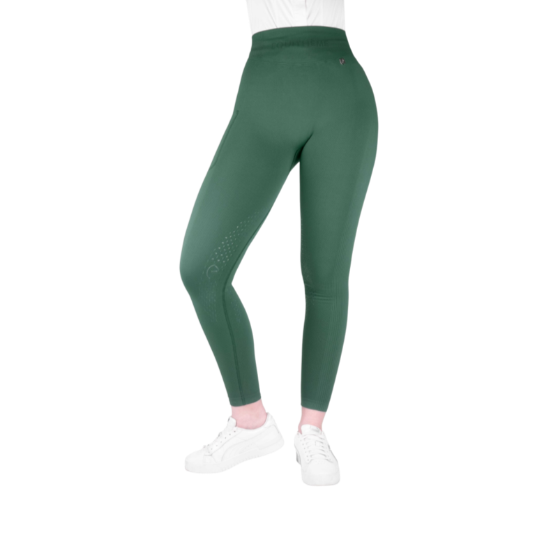 Equithème - Legging d'équitation femme Acacia bleu canard
