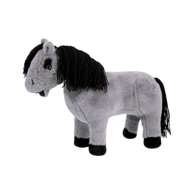 Equithème - Peluche mini poney Lutin gris foncé