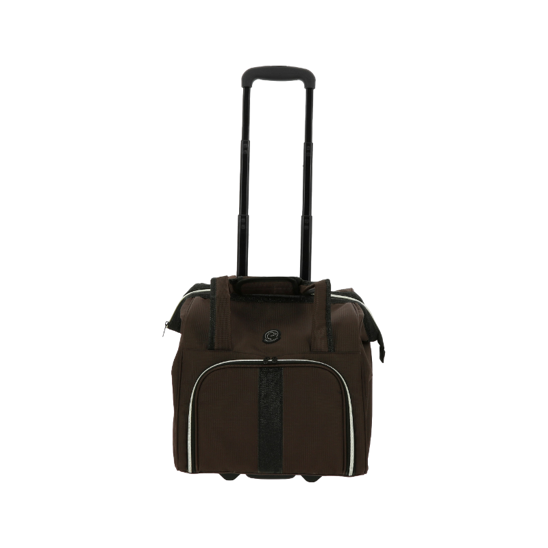 Equithème - Sac de pansage à roulette brun | - Ohlala