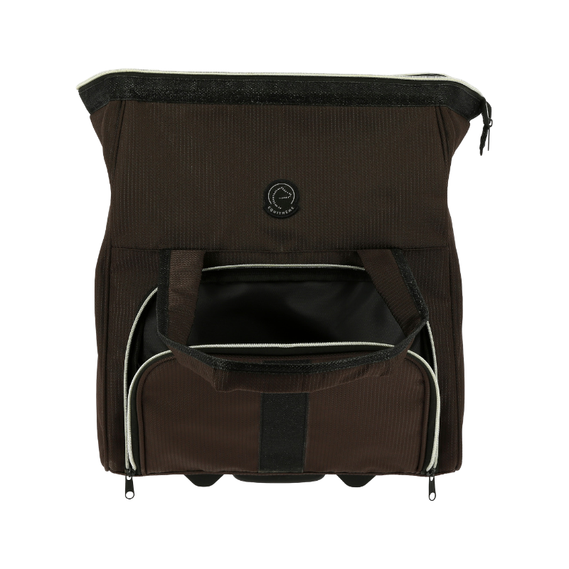 Equithème - Sac de pansage à roulette brun | - Ohlala