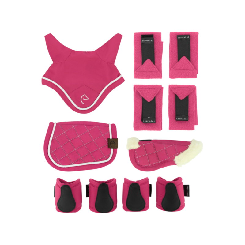 Equithème - Set accessoires pour mini poney rose (x5)