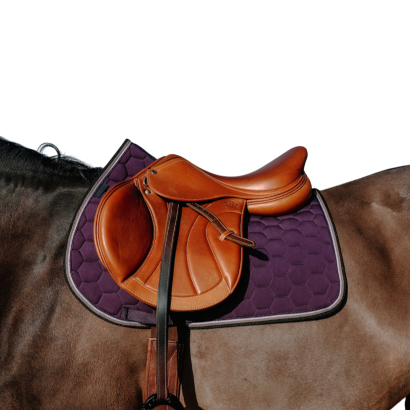 Equithème - Tapis de selle Coco prune