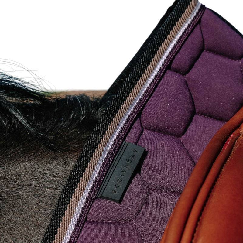 Equithème - Tapis de selle Coco prune