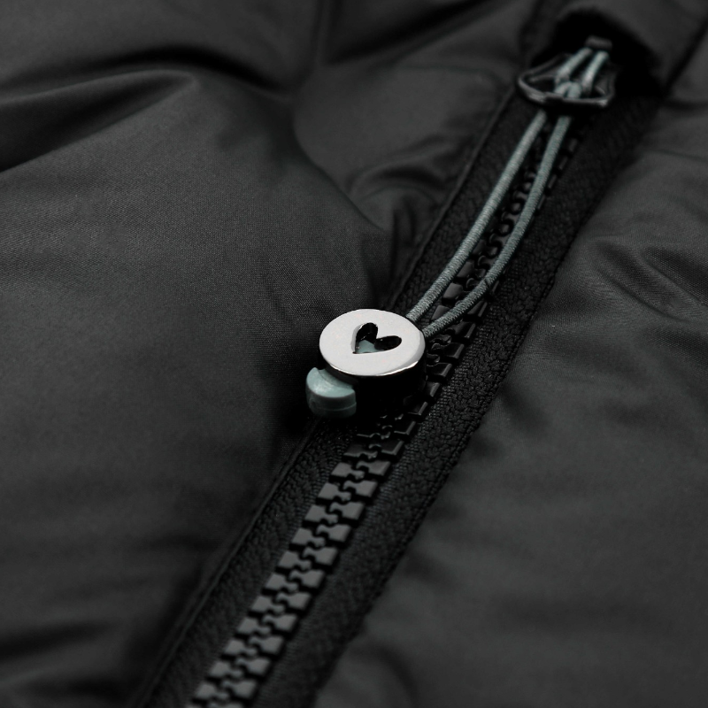 Equithème - Veste matelassée longue manches longues femme Je T'aime EQ-Doris noir