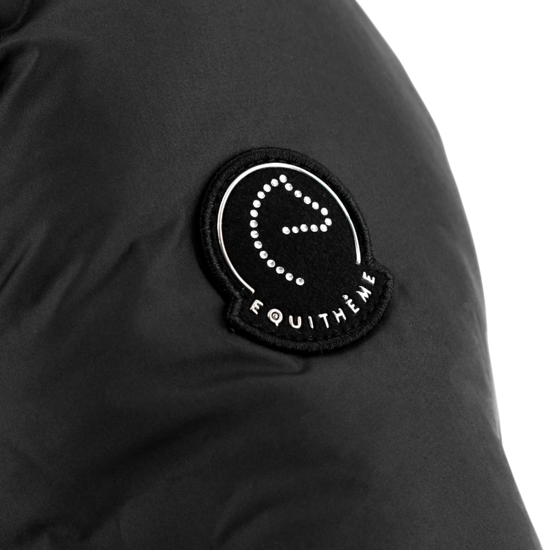 Equithème - Veste matelassée manches longues enfant Je T'aime EQ-Daria noir
