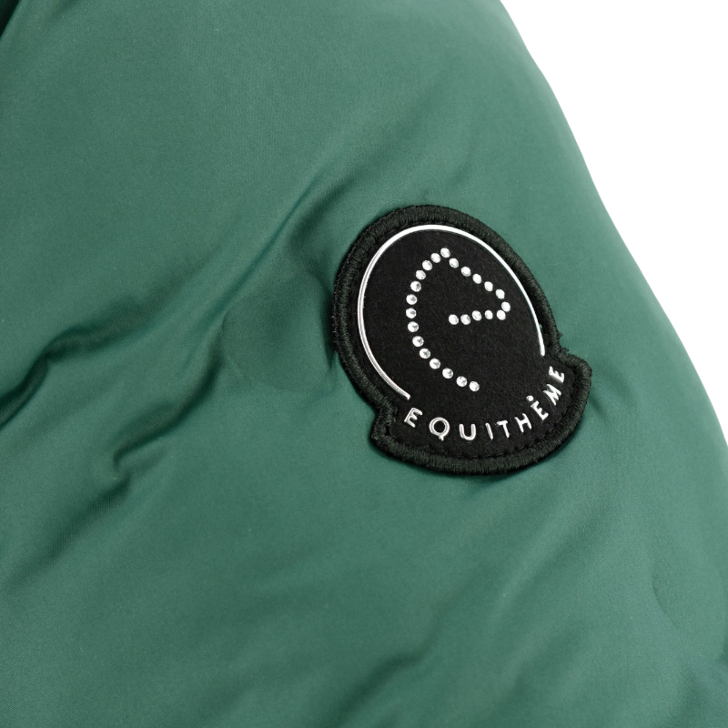 Equithème - Veste matelassée manches longues femme Je T'aime EQ-Daria bleu canard