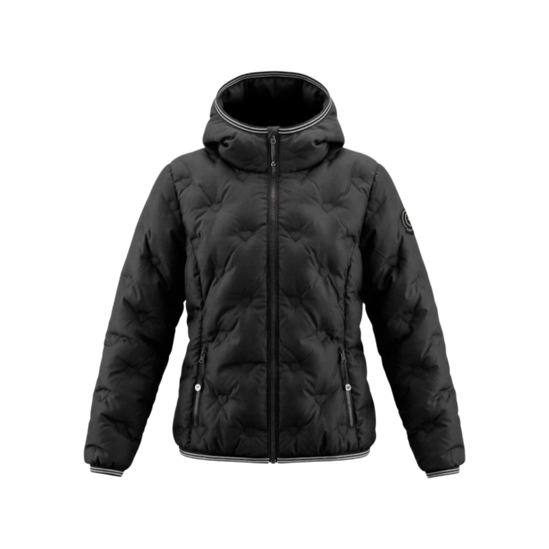 Equithème - Veste matelassée manches longues femme Je T'aime EQ-Daria noir
