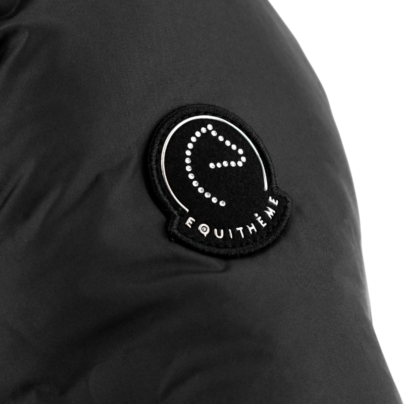 Equithème - Veste matelassée manches longues femme Je T'aime EQ-Daria noir