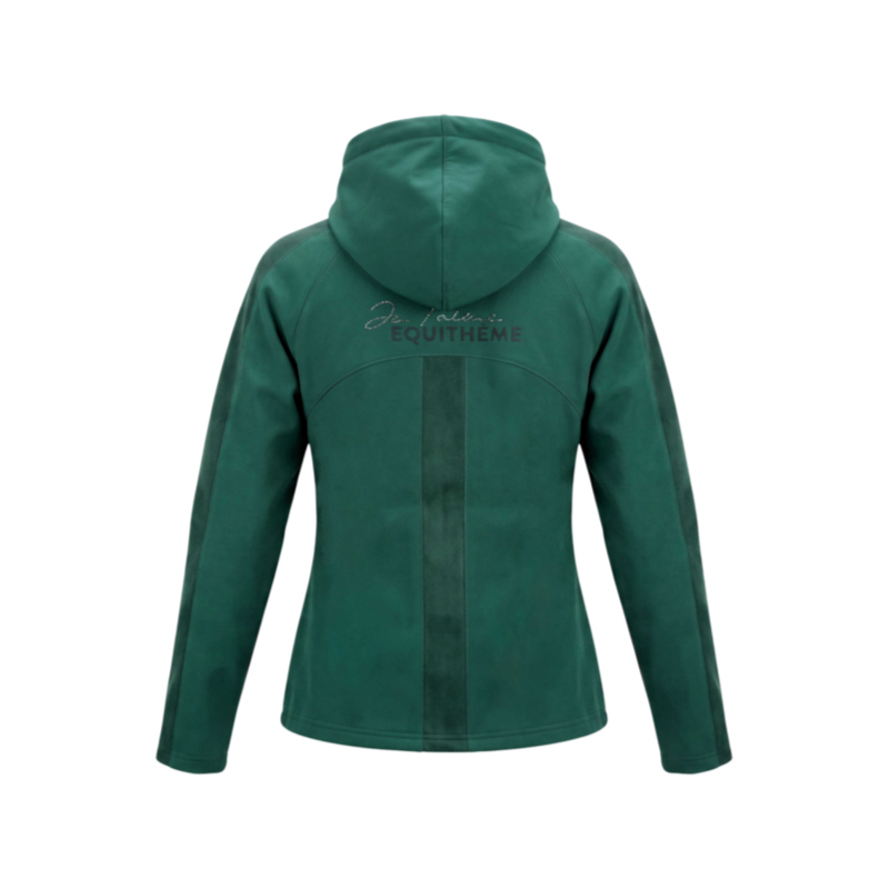 Equithème - Veste softshell manches longues enfant Je T'aime EK-Victoria bleu canard